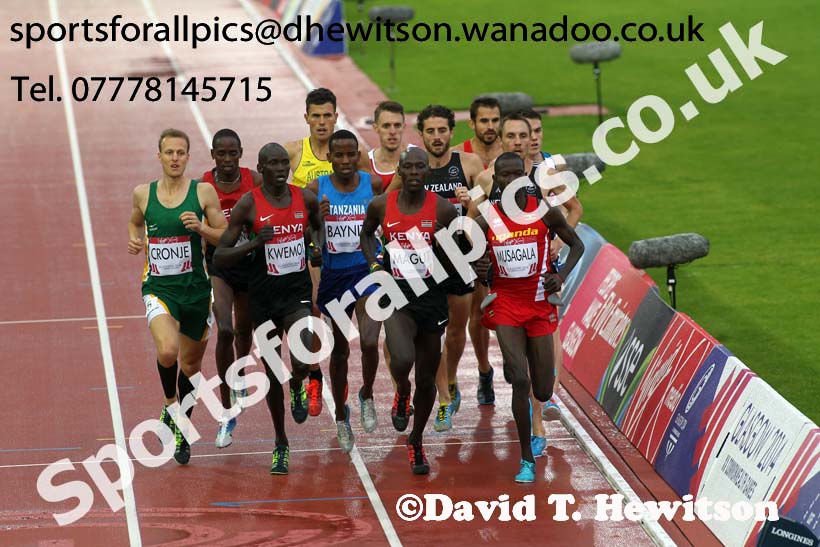 Mens 1500 metres at the Commonwealth Games, Glasgow. Photo: David T. Hewitson/Sports for All Pics